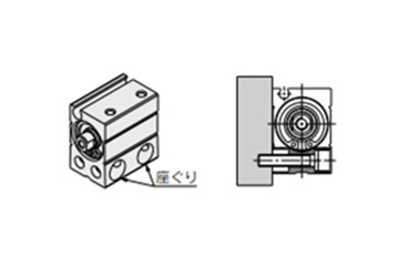 With counterbore for mounting