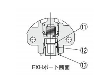 Built-in silencer (option): structural drawing