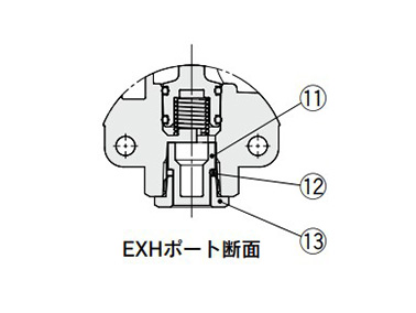 Built-in silencer (option): structural drawing