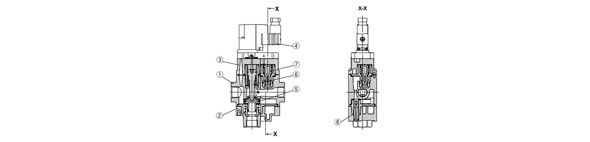 Soft Start-Up Valve AV2000-A/3000-A/4000-A/5000-A Series: structural drawing