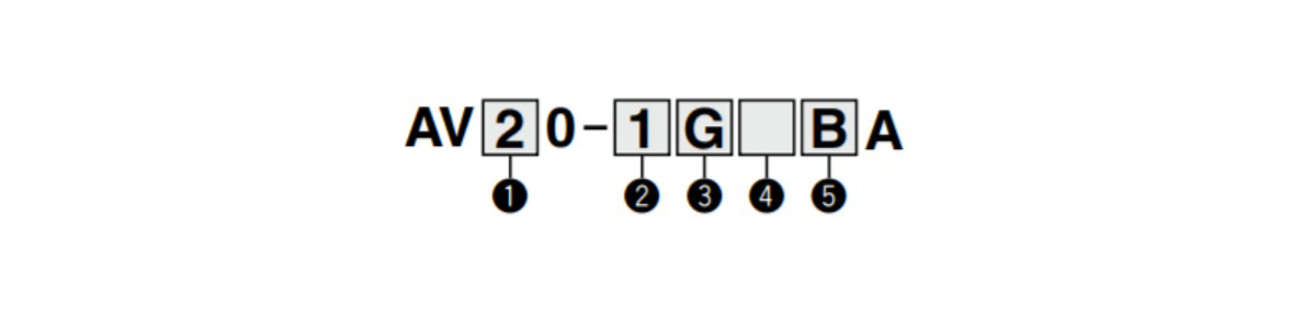 Pilot valve assembly: model number example