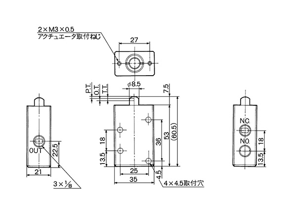 VM430-01-00 dimensional drawing