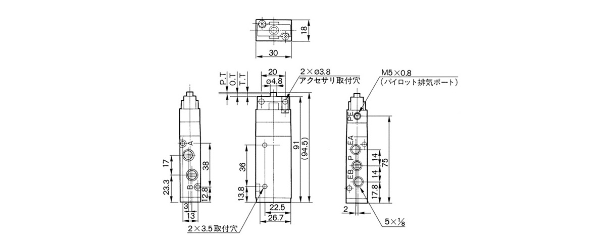 VZM450-01-00 dimensional drawing