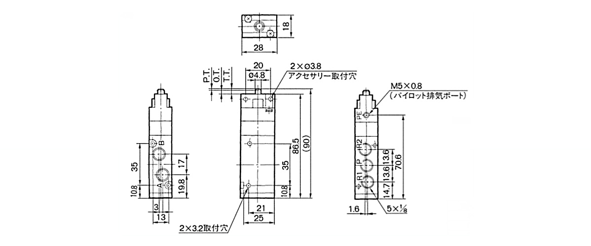 VZM550-01-00 dimensional drawing