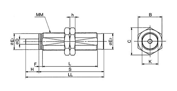 Basic Type: RB1411/RB1412/RB2015/RB2725 dimensional drawing