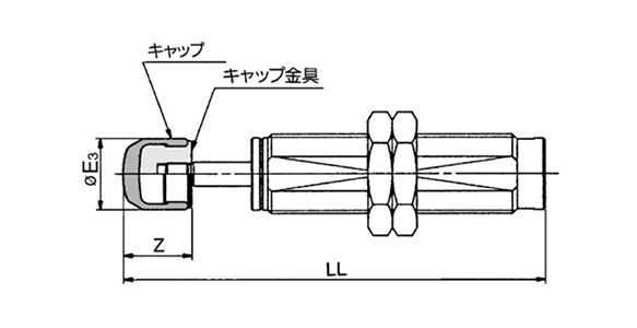 With cap: RBC1411/RBC1412/RBC2015/RBC2725 dimensional drawing