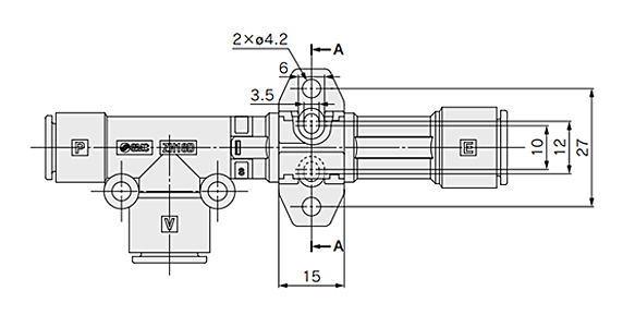 Standard bracket dimensional drawing 2