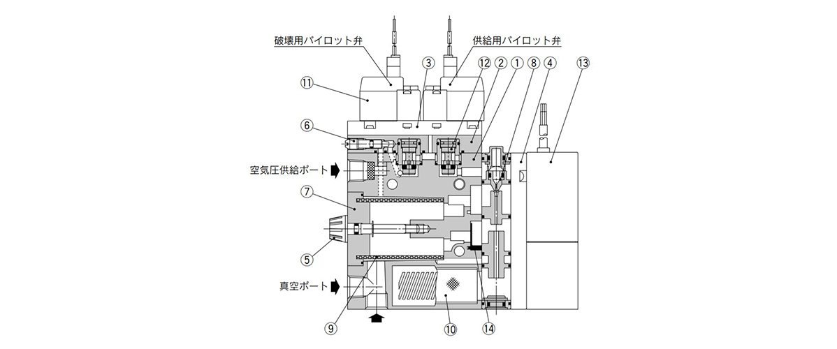 ZM□1□-□□L-E□ structural drawing