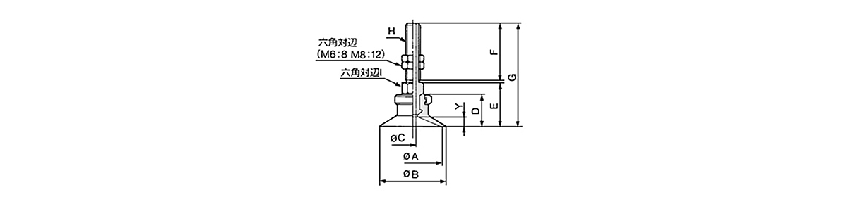 Deep type / ZPT25D only (nominal diameter / flat type: 20 mm, 25 mm, 32 mm) dimensional drawing