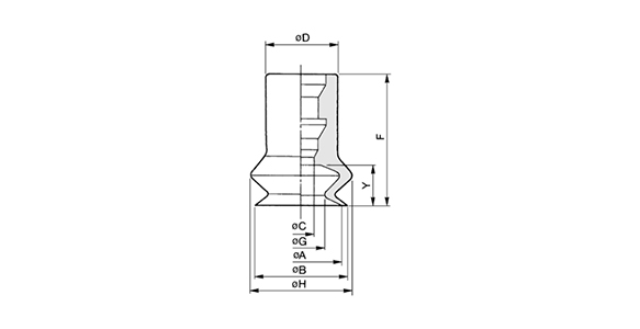 Pad diameters 6 to 8 mm / ZP06B□ to 08B□ dimensional drawing