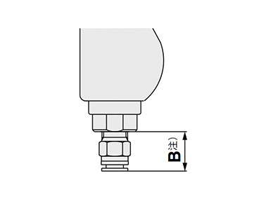 One-Touch Fitting (KQ2H Series) mounting dimensional drawing