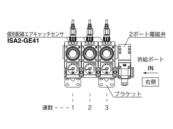 Individual wiring / Supply port right