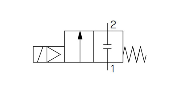 Normally closed (N.C.) display symbol