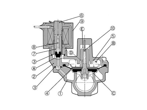 Normally closed (N.C.) diagram