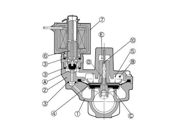 Normally open (N.O.) diagram