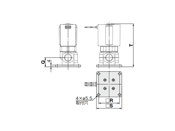 With bracket specification dimensions