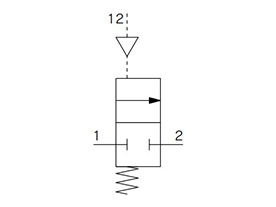 Air-operated type / 2 port JIS symbol