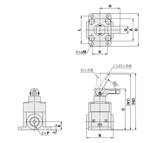 Body material: PPS dimensional drawing