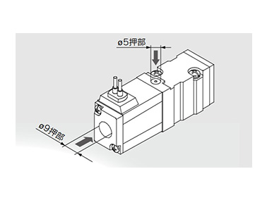 Manual override is available from the valve top surface and from the side surface, allowing manual operation unaffected by mounting space and piping direction