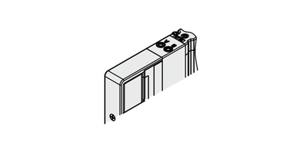 No mark: Non-locking push type external appearance