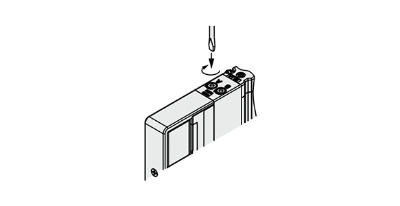 Push-turn locking slotted type