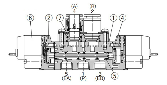 2-position double structure drawing