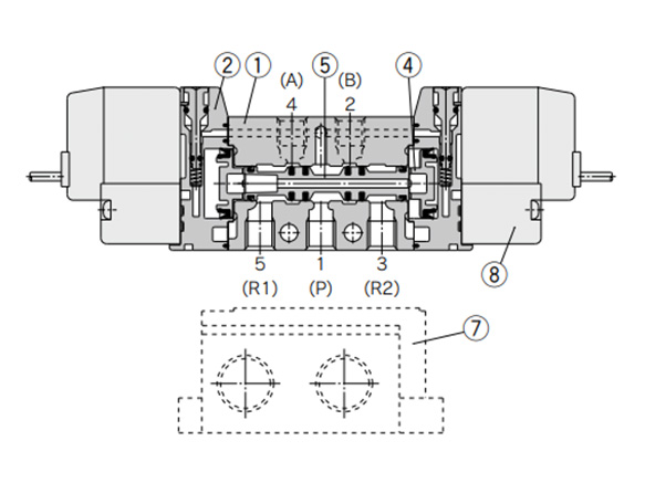 2-position double structure drawing