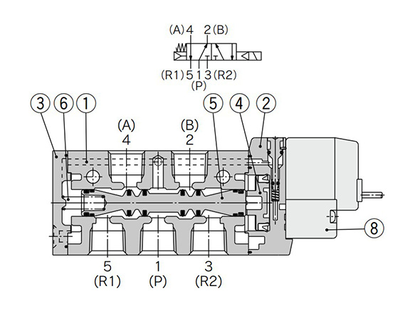 2-position single structure drawing / connection drawing