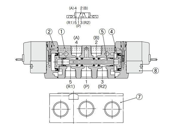 2-position double structure drawing / connection drawing