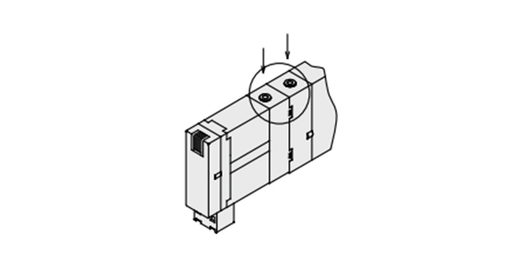 No mark: External appearance of non-locking push type