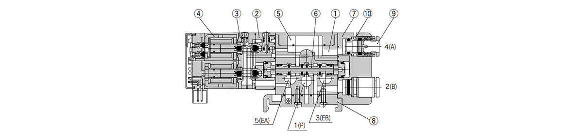 2-position double structure drawing