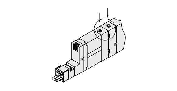 No mark: External appearance of non-locking push type