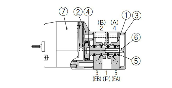 2-position single, VF1000 structure drawing