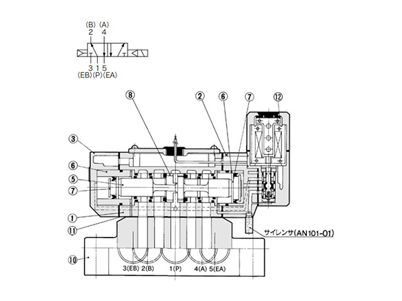 2-position single structure drawing / connection drawing