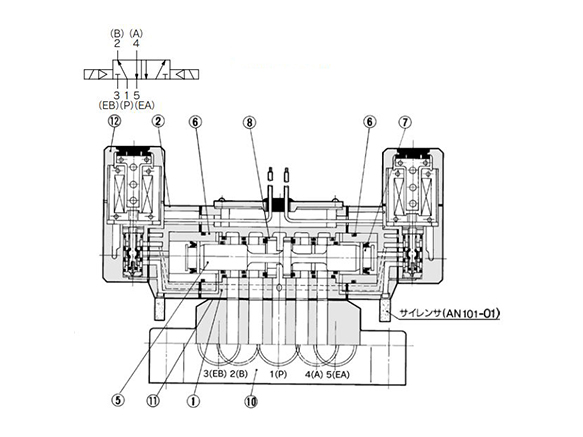 2-position double structure drawing / connection drawing