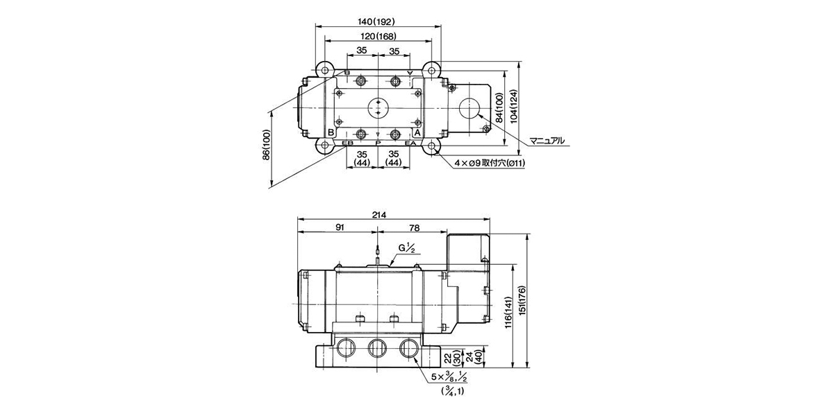 Grommet: VP4150-□□G-□ dimensional drawings