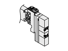 D: Sliding locking type (hand-operated) external appearance