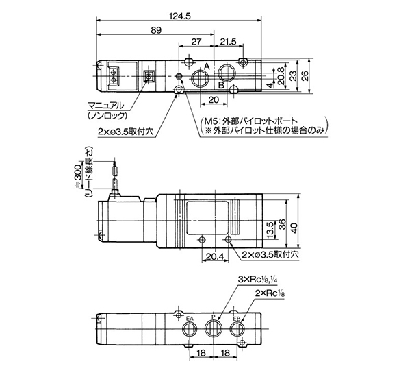 Grommet: VFS2120-□G dimensional drawing