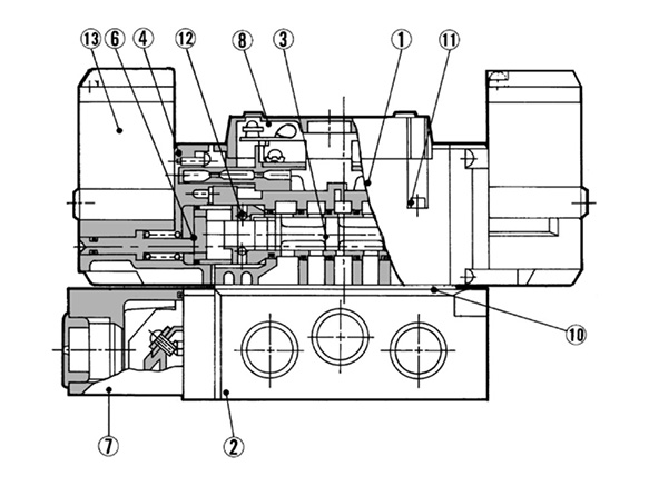 2-position double structure drawing