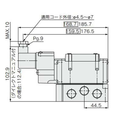 D, Y: DIN terminal dimensional drawing