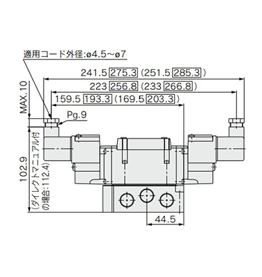 D, Y: DIN terminal dimensional drawing