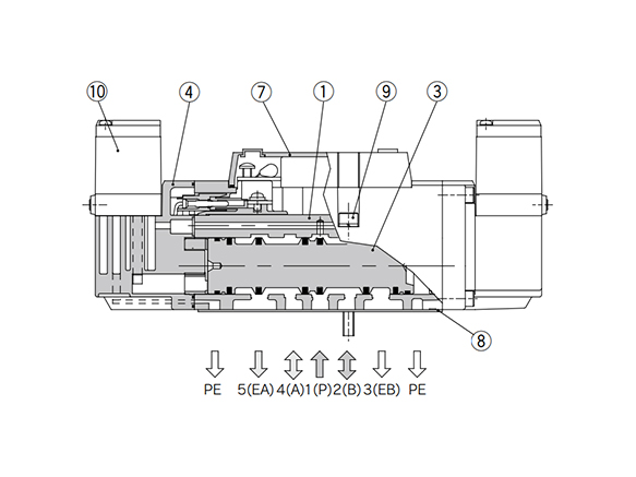 2-position double structure drawing