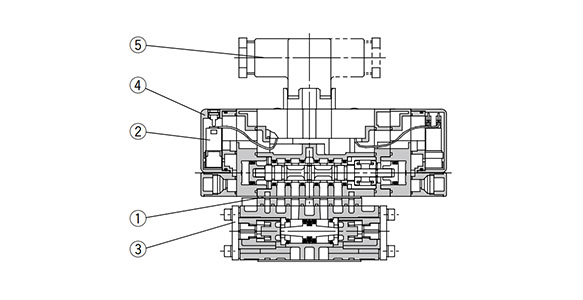 Metal-seal type / VQ7-6-FPG-D-□ structure drawing