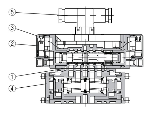 Metal-seal type / VQ7-8-FPG-D-□ structure drawing