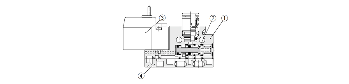 VQZ100 poppet type structure drawing