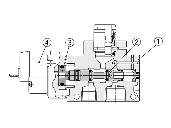 VQZ200, VQZ300 rubber seal type structure drawing