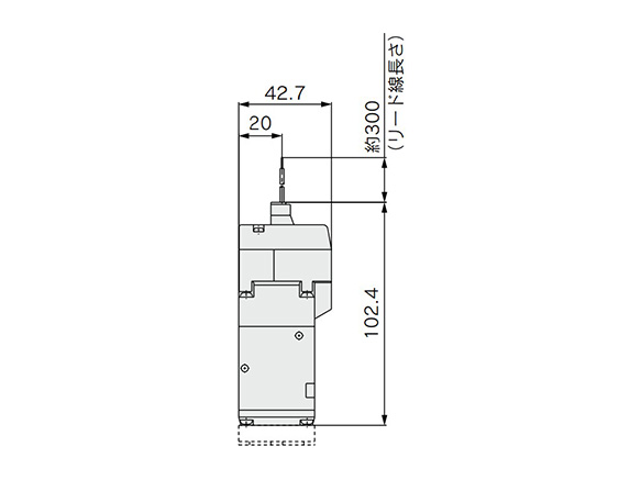 L-type plug connector (L) dimensional drawing