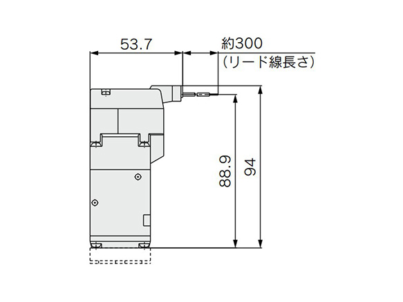 M-type plug connector (M) dimensional drawing