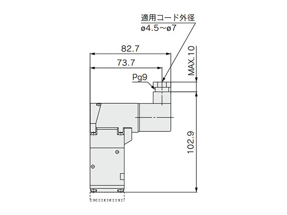 DIN terminal (D, Y) dimensional drawing