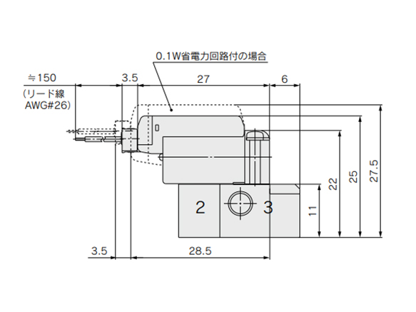 S070B-□□C-M5 Plug Lead Type dimensional outline drawing